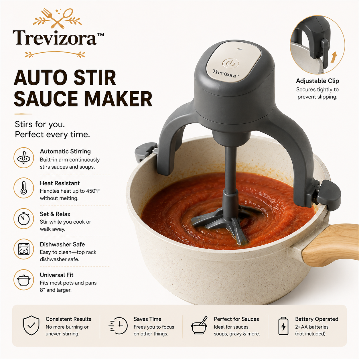 Trevizora SmartSpin Automatic Sauce Stirrer